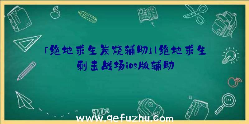 「绝地求生炭烧辅助」|绝地求生刺击战场ios版辅助